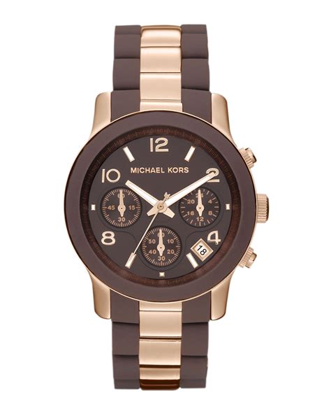 michael kors brown watch womens|Michael Kors women's oversized watches.